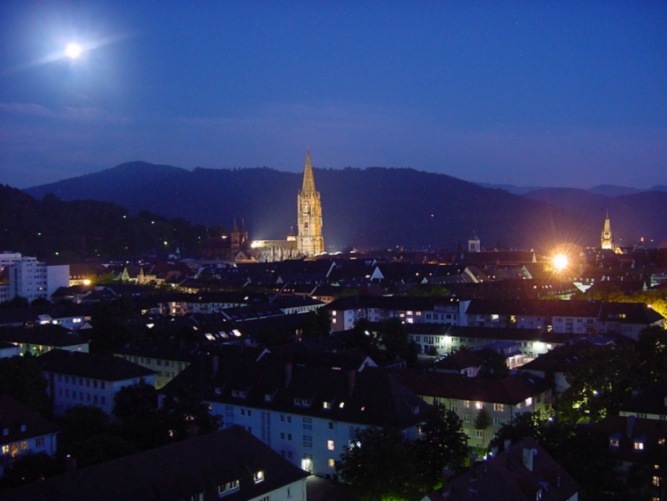 Freiburg at night